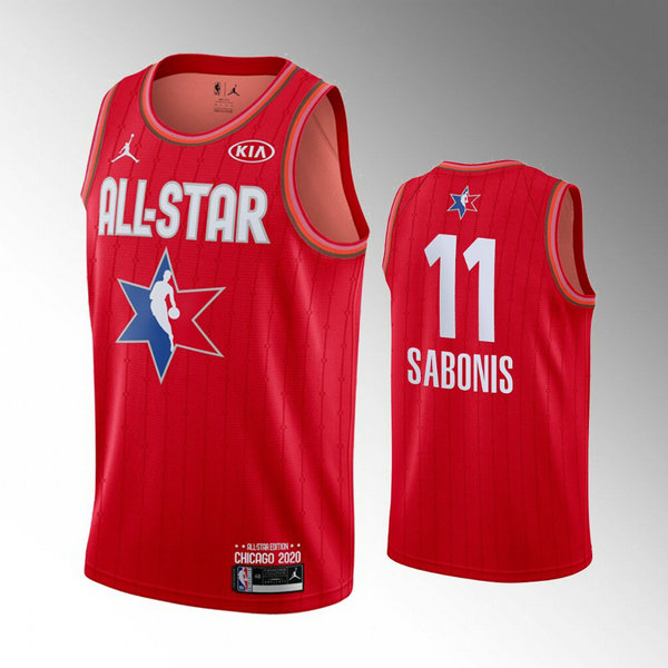 Camiseta Domantas Sabonis 11 All Star 2020 Rojo Hombre